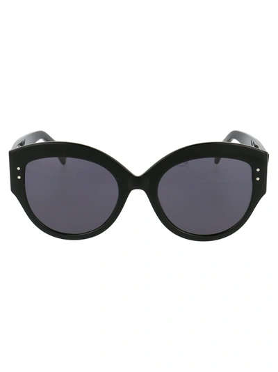 Shop Alaïa Alaia Sunglasses In 001 Black Black Grey