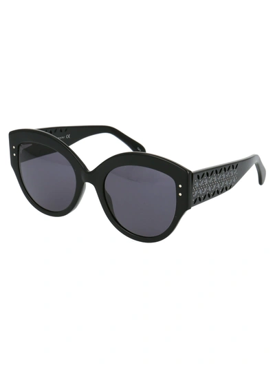 Shop Alaïa Alaia Sunglasses In 001 Black Black Grey