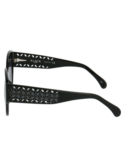 Shop Alaïa Alaia Sunglasses In 001 Black Black Grey