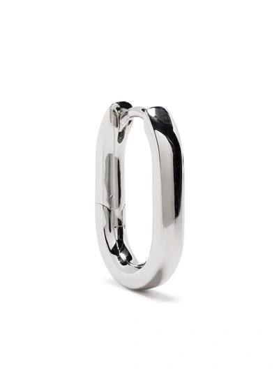 Maria Black Single Slick Huggie Earring In Silber