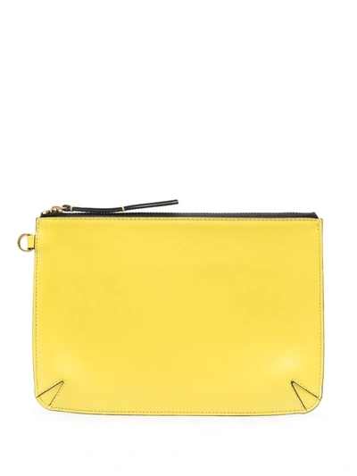Shop Isabel Marant Nysko Square Clutch Bag In Yellow