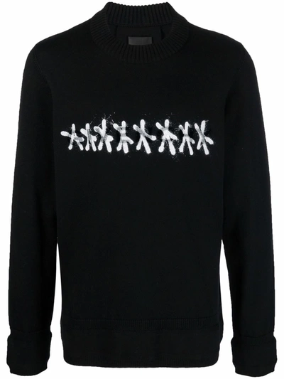 Shop Givenchy Graphic-print Long-sleeve Jumper In Schwarz
