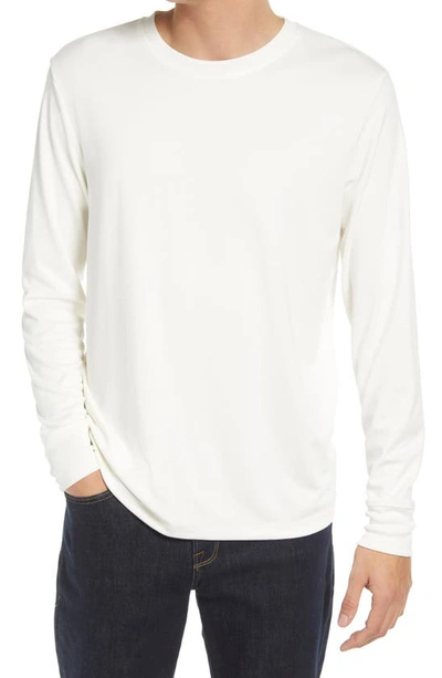 Shop Theory Essential Anemone Long Sleeve T-shirt In Ivory