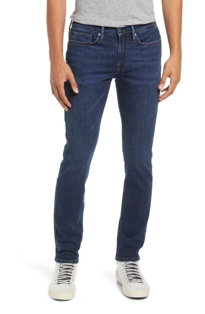Shop Frame Ripped Skinny Fit Jeans In Blue Fin