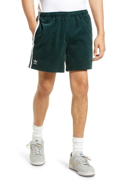 Shop Adidas Originals Noah Corduroy Shorts In Green Night