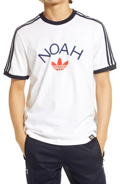 Shop Adidas Originals Noah Short Sleeve Cotton Tee In White