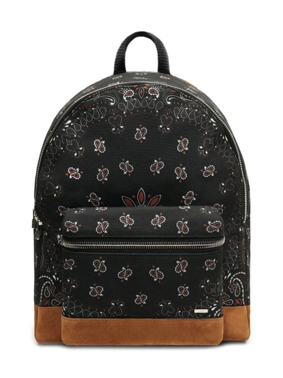 Shop Amiri Classic Bandana Backpack, Black