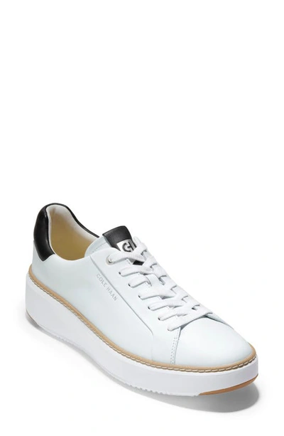 Shop Cole Haan Grandpro Topspin Sneaker In Black/ Ivory/ Cyber Yellow