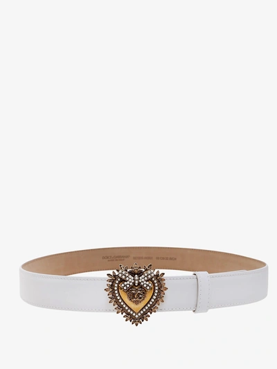 Shop Dolce & Gabbana Belt In White