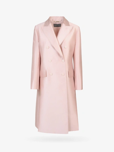 Shop Alberta Ferretti Coat In Pink