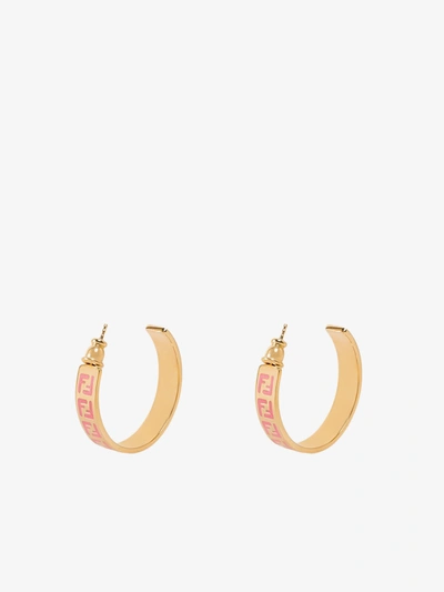 Shop Fendi Earrings In Gold