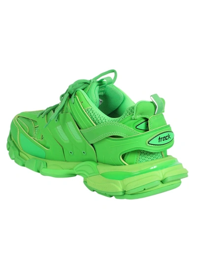 Shop Balenciaga Fluorescent Green Track Sneaker