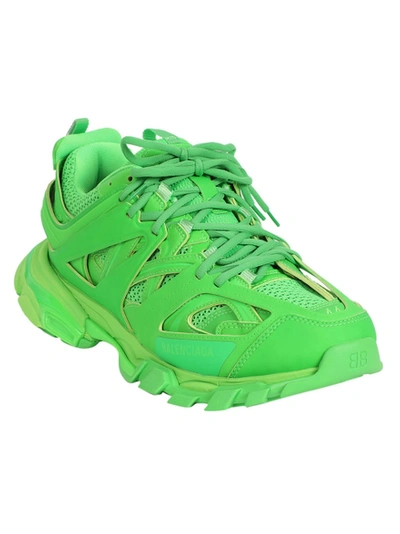 Shop Balenciaga Fluorescent Green Track Sneaker