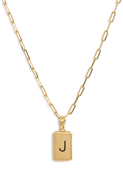 Shop Dean Davidson Initial Pendant Necklace In Gold J