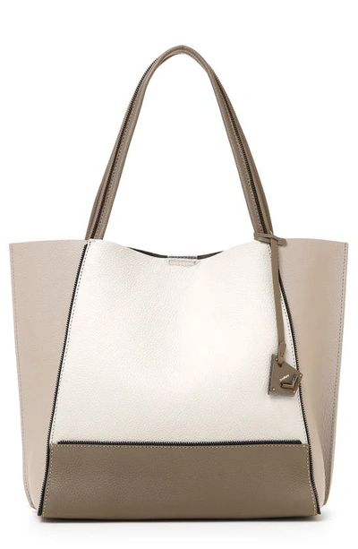 Shop Botkier Soho Leather Tote In Cream Combo