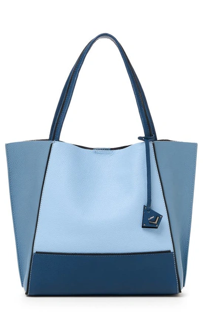 Shop Botkier Soho Leather Tote In Blue Combo