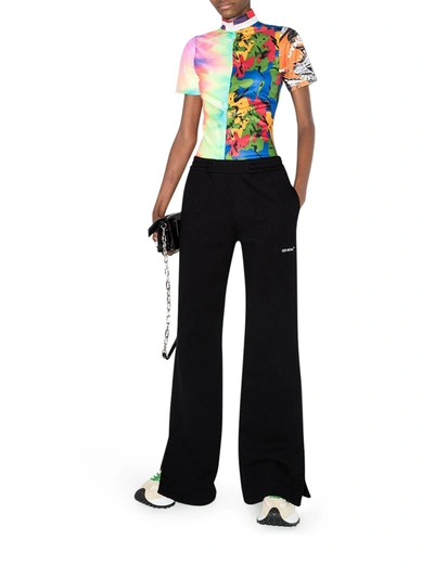 Shop Off-white Diag Wide-leg Track Pants In Black