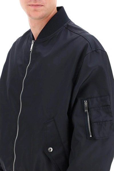 Shop Valentino Neon Universe Print Bomber Jacket In Black,fuchsia,white