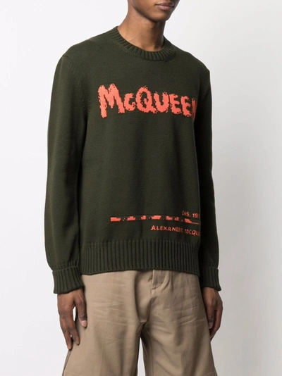 Shop Alexander Mcqueen Cotton Sweater In Brown