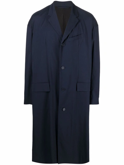 Shop Balenciaga Tailoring Coat In Blue