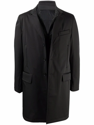 Shop Fay Single-breasted Tailored Coat In Black