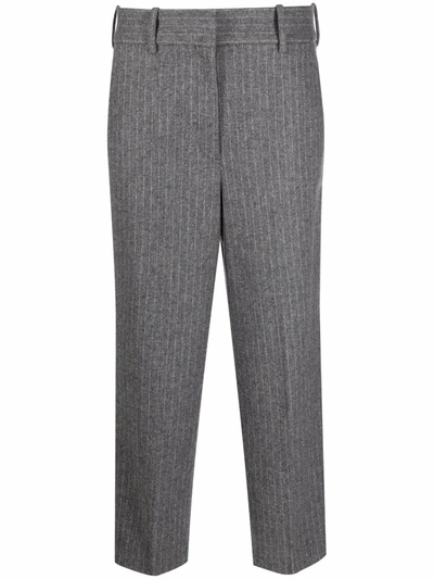 Shop Circolo 1901 Wool Trousers In Grey