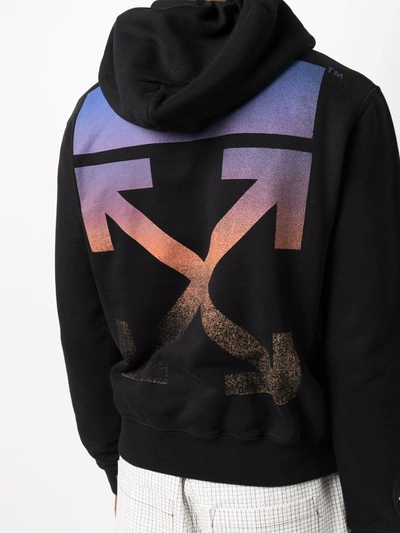 Off-white Slim Fit Degrade Arrow Hoodie Black | ModeSens