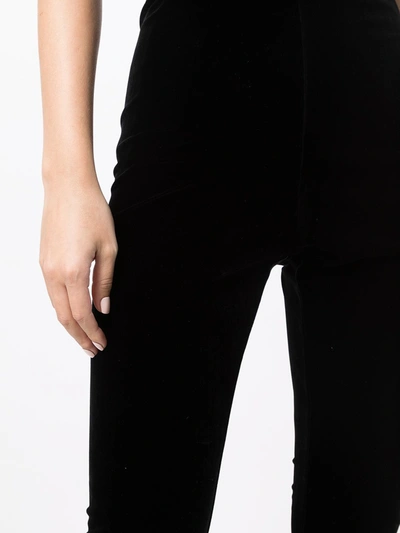 Shop Saint Laurent High Waist Trousers In Black