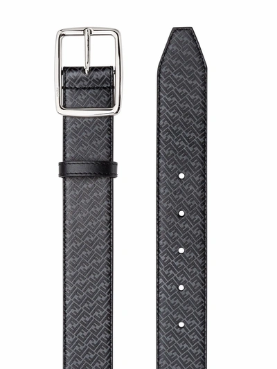 Shop Fendi Leather Belts In Black
