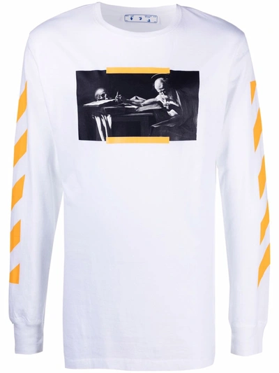 Shop Off-white Caravaggio Painting Cotton T-shirt In White