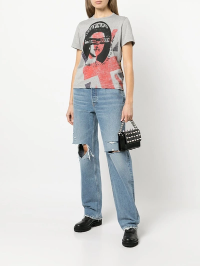 Shop Junya Watanabe Printed T-shirt In Grey