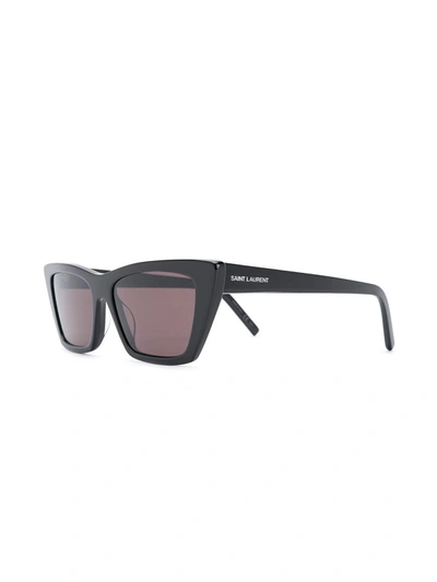 Shop Saint Laurent New Wave Sl 276 Sunglasses In Black