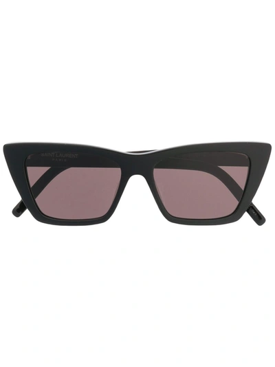 Shop Saint Laurent New Wave Sl 276 Sunglasses In Black