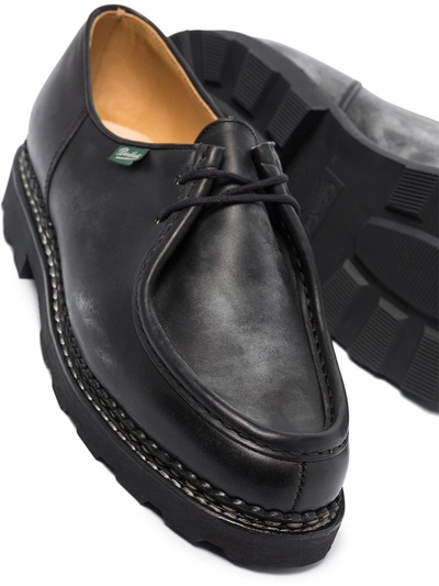Shop Paraboot Michael& Leather Laced Shoes In Black