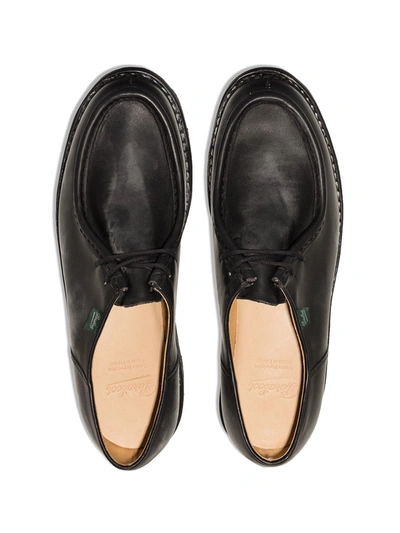 Shop Paraboot Michael& Leather Laced Shoes In Black