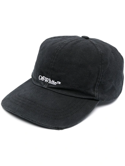 Shop Off-white Logo Baseball Hat In Black