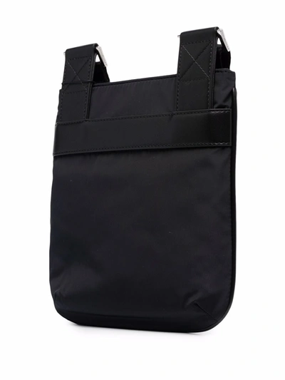 Shop Emporio Armani Small Flat Messenger Bag In Blue