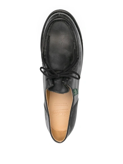 Shop Paraboot Michael Leather Laced Shoes In Black