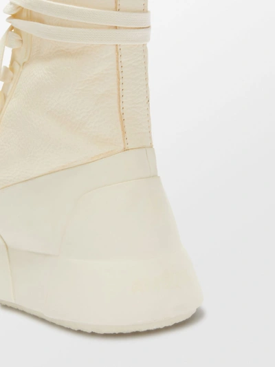 Shop Ambush Leather Hi-top Sneakers In White