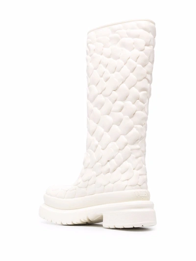 Shop Valentino Atelier Rose Edition 03 Boots In White