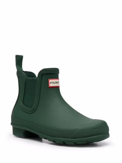 Shop Hunter Original Chelsea Ankle Boots In Green