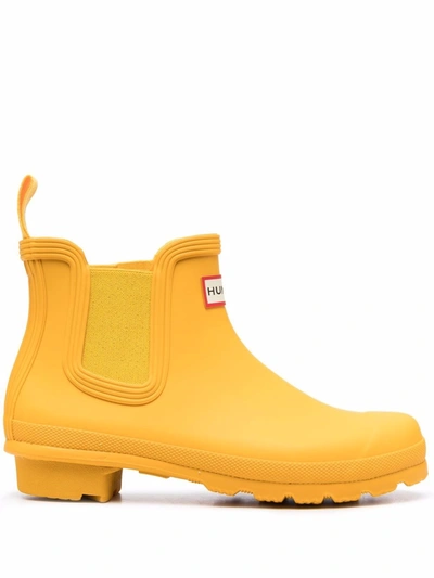 Shop Hunter Original Chelsea Ankle Boots In Yellow