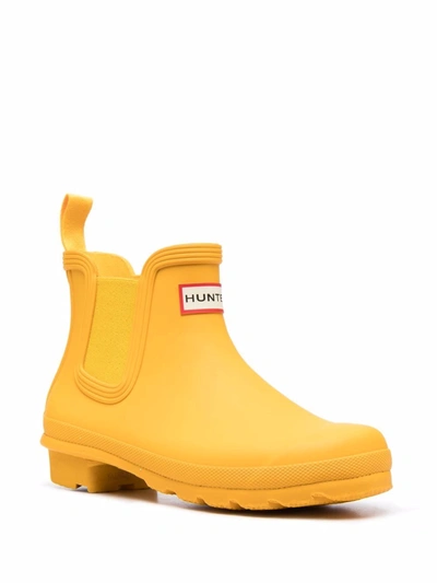 Shop Hunter Original Chelsea Ankle Boots In Yellow