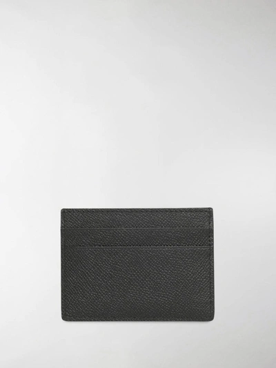 Shop Burberry Leather Credit Card Case In Black