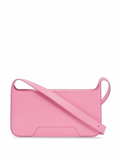 Shop Burberry Tb Leather Shoulder Bag In Pink