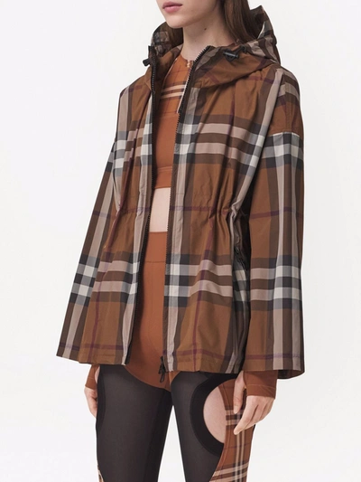 Shop Burberry Bacton Checked Jacket In Brown