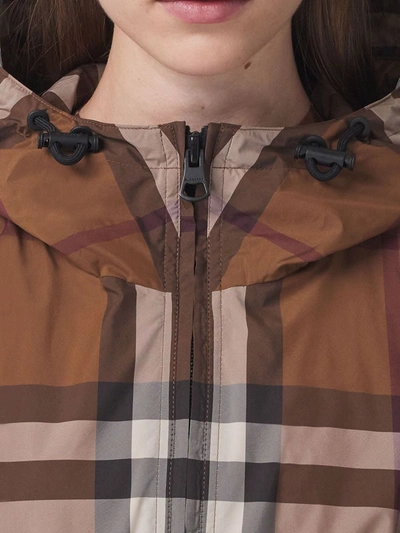 Shop Burberry Bacton Checked Jacket In Brown