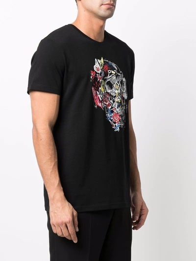 Shop Alexander Mcqueen Skull Print Cotton T-shirt In Black