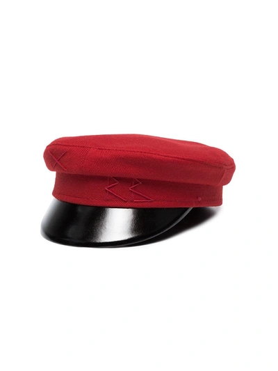 Shop Ruslan Baginskiy Baker Boy Wool Hat In Red