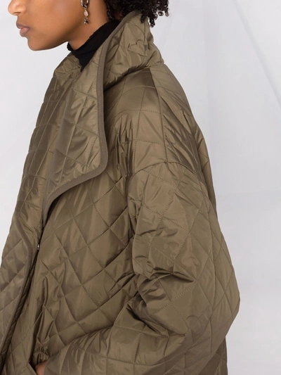 Shop Totême Quilted Coat In Brown